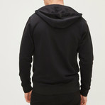 Zip-Up Hoodie // Black (XL)