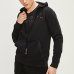 Zip-Up Hoodie // Black (S)