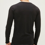 Long Sleeve Crew-Neck T-Shirt // Black (2XL)