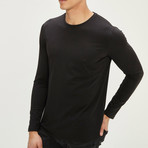 Long Sleeve Crew-Neck T-Shirt // Black (L)