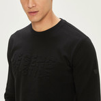 Seersucker Sweatshirt // Black (L)