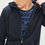 Zip-Up Hoodie // Navy (L)