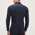 Long Sleeve Button-Up Shirt // Navy (S)