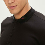 Long Sleeve Polo Shirt I // Black (S)