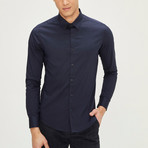 Long Sleeve Button-Up Shirt // Navy (XL)