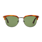 Persol Men's Clubmaster Sunglasses // Tortoise Gold+ Brown