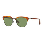Persol Men's Clubmaster Sunglasses // Tortoise Gold+ Brown