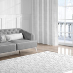 Intersecting Triangles B+W // Area Rug (2.6'L x 8'W)