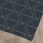 Isosceles Charcoal // Area Rug (2.6'L x 8'W)