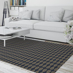 Fronds Navy And Gold // Area Rug (2.6'L x 8'W)