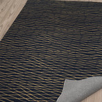 Chain Link Navy And Gold // Area Rug (2.6'L x 8'W)