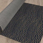 Chain Link Navy And Gold // Area Rug (2.6'L x 8'W)