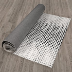 Gods Eye Block Print Bw // Area Rug (2.6'L x 8'W)