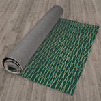 Chain Link Green And Gold // Area Rug (2.6'L x 8'W)
