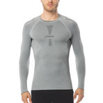 Iron-Ic // 3.1 Long Sleeve Shirt // Gray Melange (L-XL)