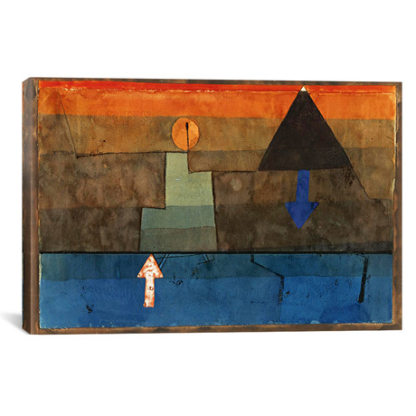 Contrasts in the Evening (Blue and Orange) 1924-1925 // Paul Klee (26"W x 18"H x 0.75"D)