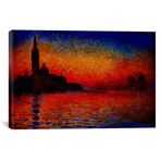 Sunset in Venice by Claude Monet (26"W x 18"H x 0.75"D)