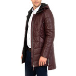 Decades Leather Jacket // Bordeaux (3XL)