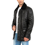 Bladed Leather Jacket // Black (M)