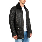 Bladed Leather Jacket // Black (S)