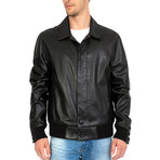Away Leather Jacket // Black (L)