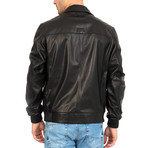 Eight Iron Leather Jacket // Black (M)