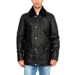 Bladed Leather Jacket // Black (S)