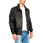 Eight Iron Leather Jacket // Black (M)