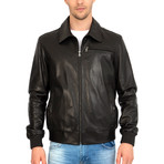 Carries Leather Jacket // Black (XL)