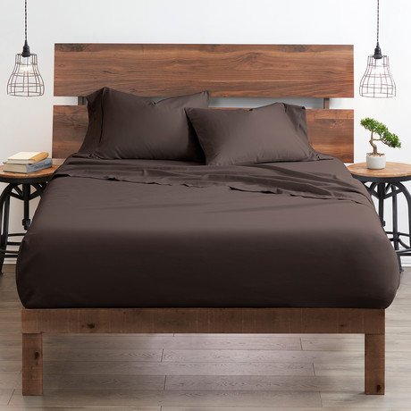 Good Kind Essential 6 Piece Bed Sheet Set // Chocolate (Twin)