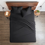 Good Kind Essential 6 Piece Bed Sheet Set // Black (Twin)