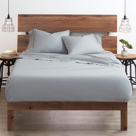Good Kind Essential 6 Piece Bed Sheet Set // Light Gray (California King)