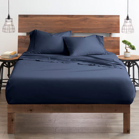Good Kind Essential 6 Piece Bed Sheet Set // Navy (Twin)