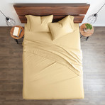 Good Kind Essential 6 Piece Bed Sheet Set // Gold (Twin)