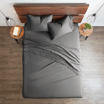 Good Kind Essential 6 Piece Bed Sheet Set // Gray (Twin)