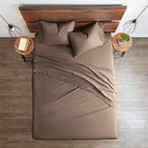 Good Kind Essential 6 Piece Bed Sheet Set // Taupe (Twin)