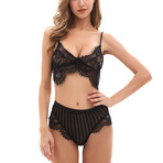 Lace Bikini // 2-Piece Set // Black (M)
