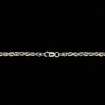 10K White Gold Hollow Rope Chain Necklace // 3mm (16")
