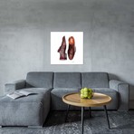 Men's Brown Shoes, Square // Amanda Greenwood (18"W x 18"H x 0.75"D)