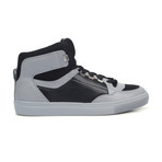 Versace Collection // Hi-Top Fashion Sneaker // Gray + Black + Nickel (Euro: 43)