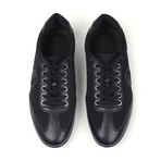 Versace Collection // Two Tone Fashion Sneaker // Black + Nickel (Euro: 43)