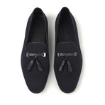 Versace Collection // Tassel Shoe // Black + Nickel (Euro: 44)