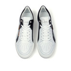 Versace Collection // Two-Tone Fashion Sneaker // White + Black + Nickel (Euro: 44)