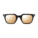 Laudo Collection Marconi Unisex Sunglasses // Black + Flash Bronze