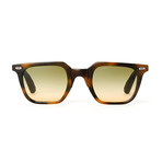 Laudo Collection Marconi Unisex Sunglasses // Green Havana + Yellow Gradient