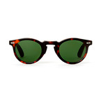 Laudo Collection Volta Unisex Sunglasses // Dark Havana + Green