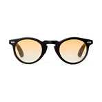 Laudo Collection Volta Unisex Sunglasses // Black + Light Yellow Gradient