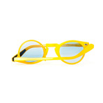 Laudo Collection Volta Unisex Sunglasses // Crystal Honey + Light Blue Gradient