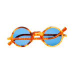 Impossible Collection 215R Unisex Sunglasses // Light Havana + Blue