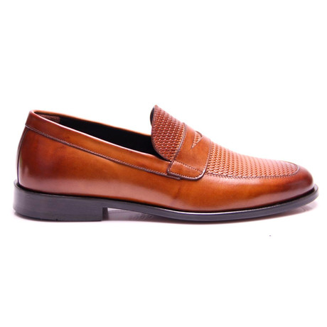 Textured Penny Loafer // Tobacco (Euro: 40)